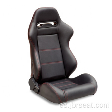 Asiento deportivo de PVC negro para uso en automóvil, asiento deportivo